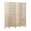 NicBex 4-Panel Room Divider for Home, Divider for Room Separation, Modern Folding Fabric Privacy Screen with Wood Legs for Home & Office, Gold - 4 of 4