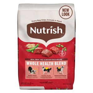 Nutrish Whole Health Blend Real Beef, Pea & Brown Rice Recipe Dry Dog Food - 1 of 4