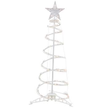 Northlight 3' Lighted Spiral Cone Tree Outdoor Christmas Decoration, Clear Lights