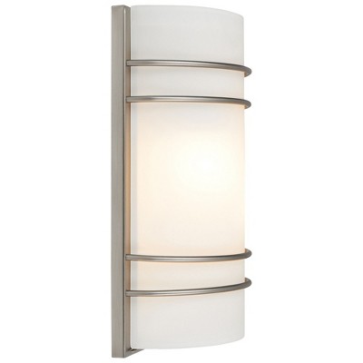 Artemis Brushed Steel LED Wall Sconce with Frosted Glass Shade
