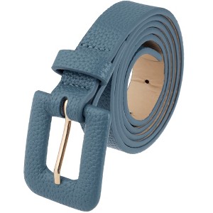INSPIRE CHIC Womens 0.8" Width Textured Fashion Causal Faux Leather Waist Belts 1Pc - 1 of 4