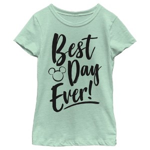 Girl's Disney Mickey Mouse Best Day Ever T-Shirt - 1 of 4