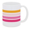 Elanze Designs Good Vibes Only Groovy Stripes 11 Ounce White Ceramic Coffee Mug - 2 of 2