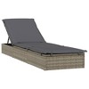 vidaXL - Gray Patio Daybed Set - Wicker Sunbeds with Table and Cushions for Outdoor/Poolside/Balcony - 3 of 4