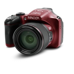Minolta Pro Shot 20 Mega Pixel HD Digital Camera with 67x Optical Zoom, Full 1080p HD Video & 16GB SD Card (Red) - 1 of 4