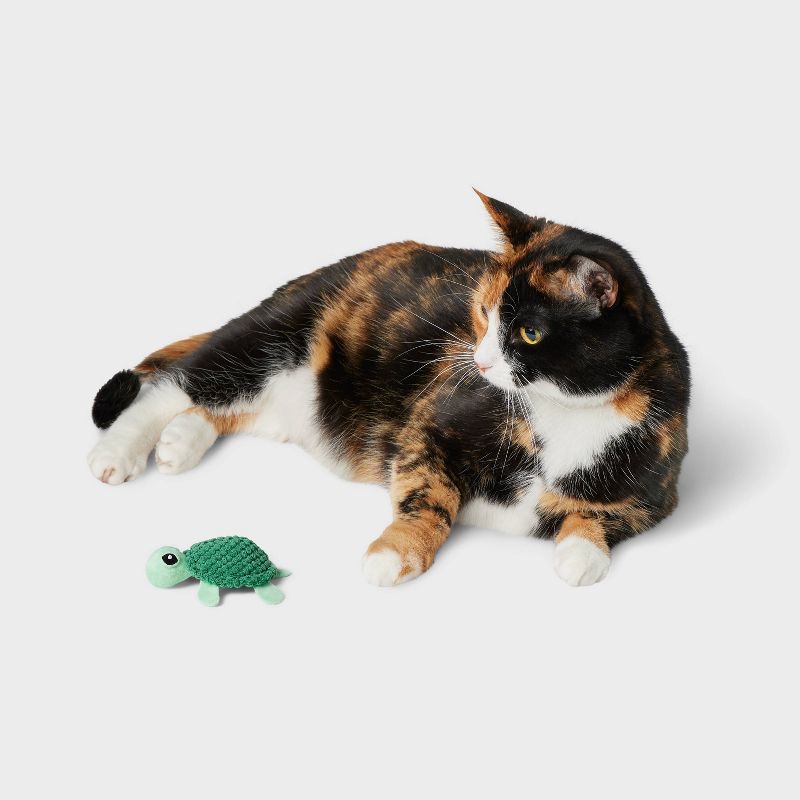 Turtle Refillable Catnip Plush Cat Toy - 2pk - Boots &#38; Barkley&#8482;, 3 of 6