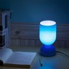 8.9" Modern Cylindrical Glossy Glass Table Lamp with Dome Base for Bedside,Living Room,Study,Lounge,Bar Counter,or Coffee Table - 4 of 4