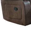 Royal Hampton Fabric Manual Recliner Chair with Pillow Top Arms, Brown - 4 of 4