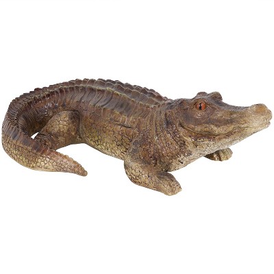 Sunnydaze 23.5" Addison the Adventurous Alligator Realistic Polystone Garden Statue Decor for Indoor or Outdoor Use