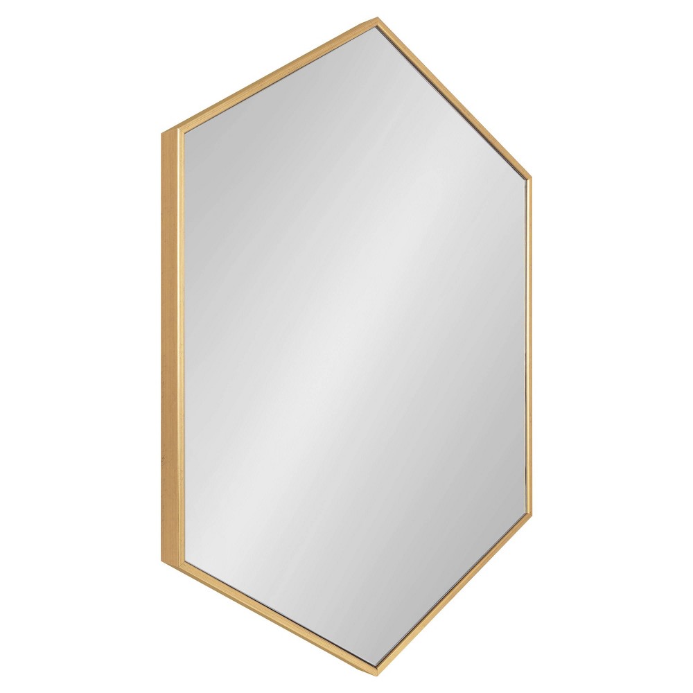 Photos - Wall Mirror 24.7" x36.7" Rhodes Hexagon  Gold - Kate & Laurel All Things De