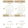 vancasso 16 Piece White With gold Rim Bone china Porcelain Square Dinnerware Set With 4 Piece Dinner/Dessert/Soup Plate and Bowl - 2 of 4