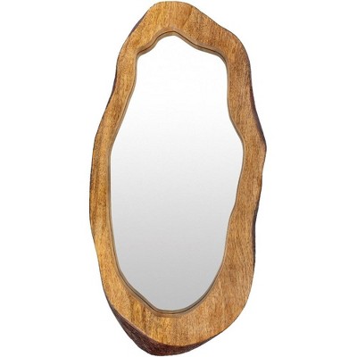 Mark & Day Bevermeer 24"H x 12"W x 2"D Traditional Natural Decorative Wall Mirrors