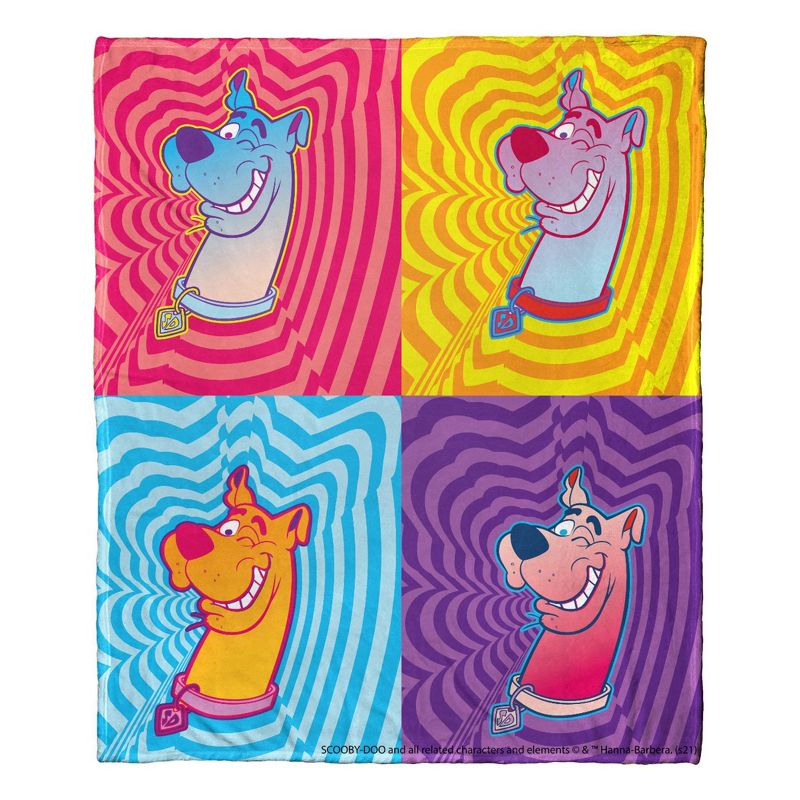 50&#34;x60&#34; Warner Bros. Scooby Doo Geometrics Silk Touch Kids&#39; Throw Blanket, 4 of 5