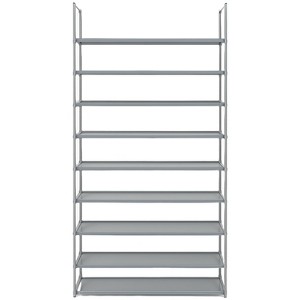 10-Tier Shoe Rack—Stores up to 50 Pairs of Shoes, Freestanding, Easy Assembly, Sturdy Metal Frame, and Waterproof Nonwoven Shelves, - 1 of 2