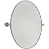 Minka Lavery Brushed Nickel 25" x 24 1/2" Oval Wall Mirror - 2 of 2