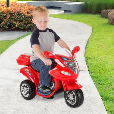 Red 6-Volt Kids Electric Ride-On Motorcycle with Sounds