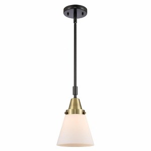Cone - 1 Light Stem Hung Mini Pendant In Industrial Style-9.13 Inches Tall and 6 Inches Wide - 1 of 1