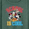 Women's - Disney - School Is Cool Lightweight French Terry Wide Neck Long Sleeve Shirt - 2 of 4