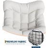 Outdoor Papasan Rocking Chair with Sturdy Metal Frame, Oversized Rattan Egg Rocker for Patio Balcony Backyard Porch Bedroom - 3 of 4