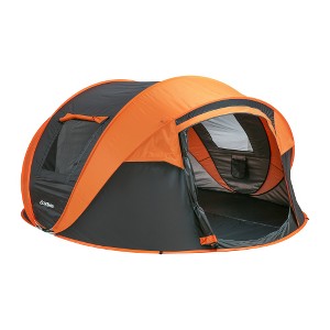 Ridstar 125.98 in. W Outdoor Pop-Up Camping Tent for 5-8 People-Orange and Black - 1 of 4