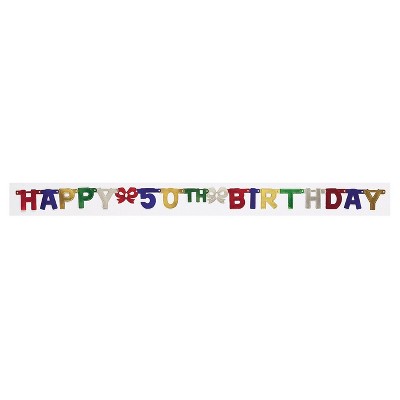 50th Birthday Party Banner