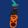 Women's Design By Humans Halloween Pumpkins and Witch Cat By famenxt Racerback Tank Top - 2 of 3