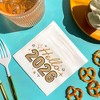 Big Dot of Happiness Hello New Year Napkins, 2026 NYE Party Decor Black & Gold, White 3-Ply Paper Luncheon Dinner Napkins - 24 Count - 2 of 4