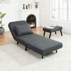 CAVINAS 3-in-1 Foldable Accent Chair Chaise Lounge with Ottoman&Adjustable Back,Convertible Chair Bed,Leisure Chair for Living Room - 2 of 4