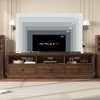 70in TV Stand for TVs up to 80", Mid Century Modern Entertainment Center with Storage Drawer and Open Shelves, TV Console Media Cabinet for Bedroom - 4 of 4