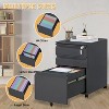 CuisinSmart 3 Drawer File Cabinet, with 4 Wheels, Locking File Cabinet for A4, Letter-Head, Legal-Size Folders, File Cabinet for Office&Study - 4 of 4