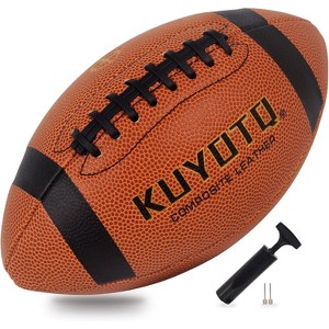 KUYOTQ Football - No.9 Soft Composite Leather American Football - Indoor and Outdoor Durable, Suitable for Training and Entertainment (Deflated£© - 1 of 4