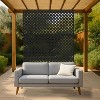 Metal Privacy Screen, Galvanized Steel Privacy Fence Panel with Stand, Decorative Room Divider for Patio, Deck, Balcony, Garden, Indoor/Outdoor Use - 4 of 4
