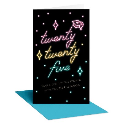Carlton Cards 2025 Graduation Money Gift Card Holder for Graduate Light Up The World