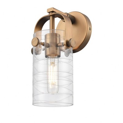 Pilaster II Cylinder - 1 Light Wall Sconce In Contemporary Style-10.5 Inches Tall and 4.5 Inches Wide