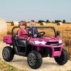 Costway 12v 2 Seater Ride On Utv Dump Truck Remote W/ Electric Dump Bed ...