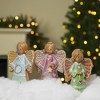 Northlight Glitter Dusted Gingerbread Christmas Angels - 6" - Set of 3 - 4 of 4