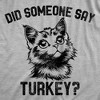 Mens Funny T Shirts Did Someone Say Turkey Sarcastic Thanksgivng Graphic Novelty Cat Tee For Men - Crazy Dog Men's T Shirt for Thanksgiving - 2 of 4