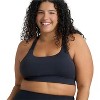 POPSUGAR PS Strappy Sports Bra for Women Black Night- Criss-Cross Back Padded Yoga Bra Workout Tops & Removable Cups - 3 of 4