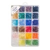 John Bead 1200pcs 6x5mm Assorted Glass Beads, Colorful Round Bead for DIY Crafts Jewelry Making Bead Box - 4 of 4