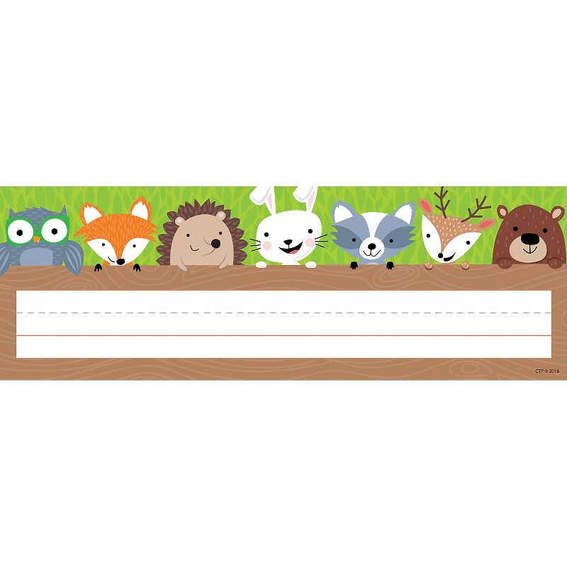 Assorted Publishers Woodland Friends Name Plate Pack of 36 , 1 of 2