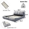 Luxury Upholstered Platform Bed with Padded Backrest, Beds Adjustable for Multiple Mattress Heights, Bed with Wood Frame-Baofuwish - 4 of 4