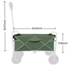 VisioGear Folding Wagon Cart with Rotating Handle, Adjustable Design for Transport Use, Green, 26.62"*15.55"*30.7" - 3 of 4