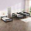 NicBex Twin Size Bunk Bed Detachable Design Triple Wooden Bed Frame with 2 Ladders and Full Length Guardrail, No Box Spring Required - 2 of 4