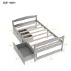 RISOKEYS Twin Size Simple Platform Bed,Bedroom Storage Wooden Frame with Wheels and Slat Support,No Box Spring Needed,for Adult Boy Girl Teen - 3 of 4