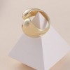 SOHI Women's Champayne Gold The Semi-Chunky Finger Ring - 2 of 4