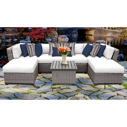 Florence 7pc Outdoor Sectional Seating, Outdoor Sectional Patio Furniture
