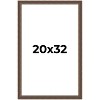 PosterPalooza | Elegant Brown Picture Frame - UV Acrylic, Foam Board Backing, Hanging Hardware - 2 of 4