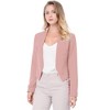 INSPIRE CHIC Women's Collarless Work Office Long Sleeve Cropped Blazers - 3 of 4