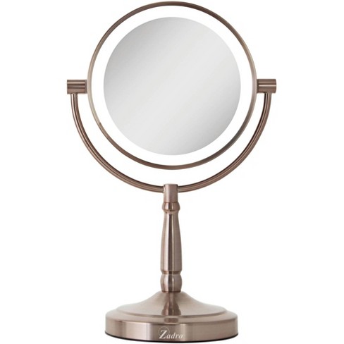 Zadro Cordless Dual Sided Rose Gold Led Lighted Vanity Mirror Target