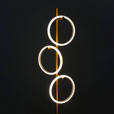 Saturn Antique Brass 66" Kids' 3-Way Dimming LED Floor Lamp